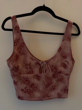 Women’s Pink Floral Tank Top